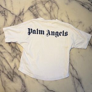 Palm Angels Kids Boys White Tee T-Shirt Shirt Small 6